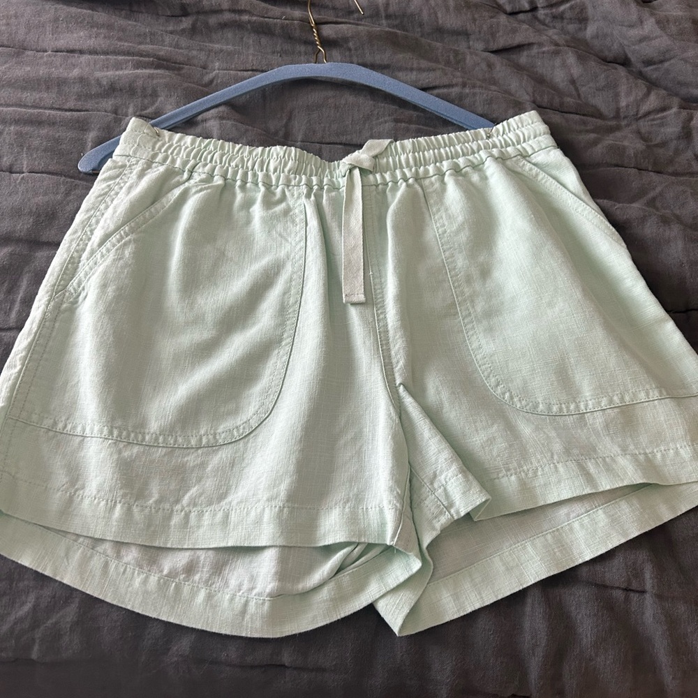 J. Crew High Waist Green Shorts Relaxed Fit